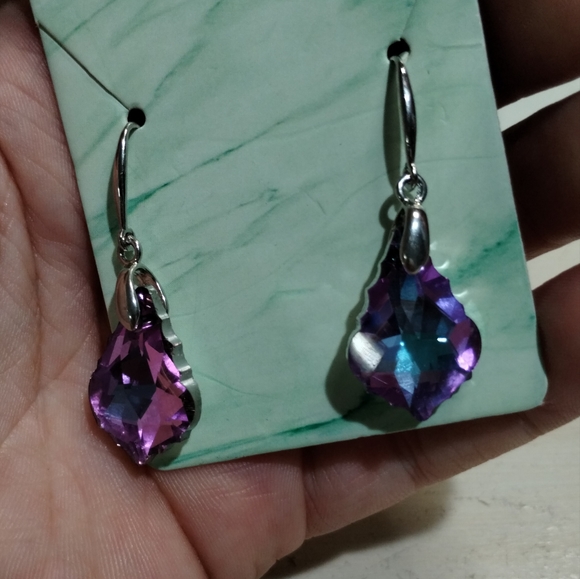Colorful Crystal Earrings - Picture 3 of 4